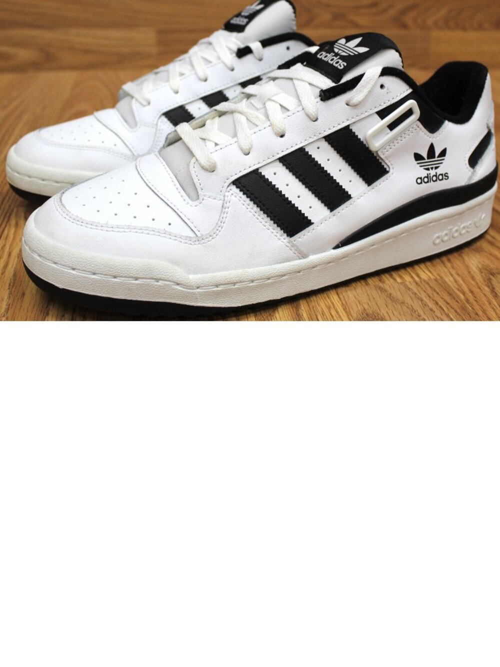 ADIDAS FORU LOW CLOUD WHITE COR BLACK MODEL #FY7757 Sz 12
